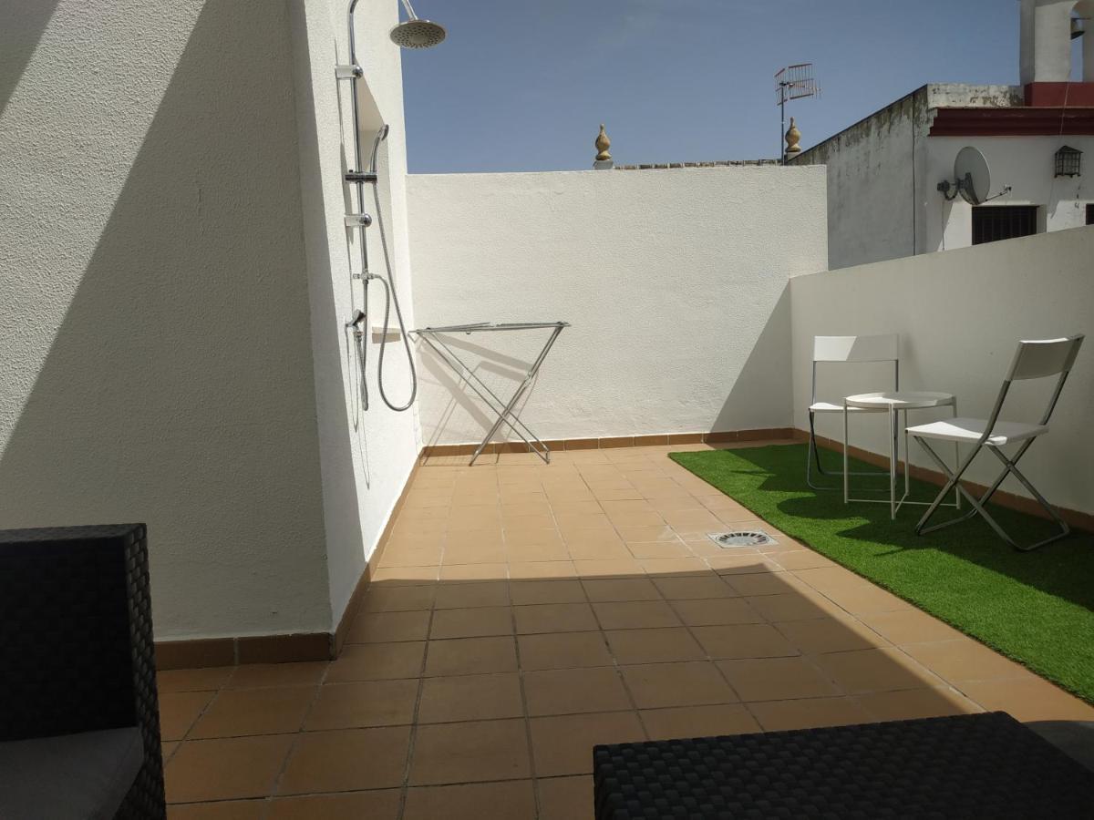 Atico En El Centro, Terraza 20 M2, Garaje, Wi-Fi, Ac Apartment Sanlucar de Barrameda Luaran gambar